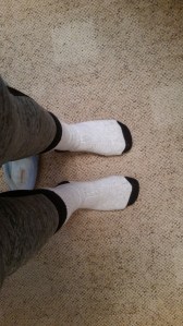 I have been on a kick this winter purchasing big, woolly warm boot socks like these from Wigwam. 